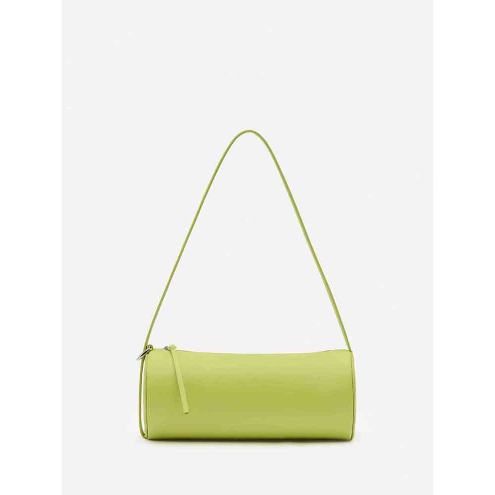 Reformation Simona Cylinder Bag in “Chartreuse”
